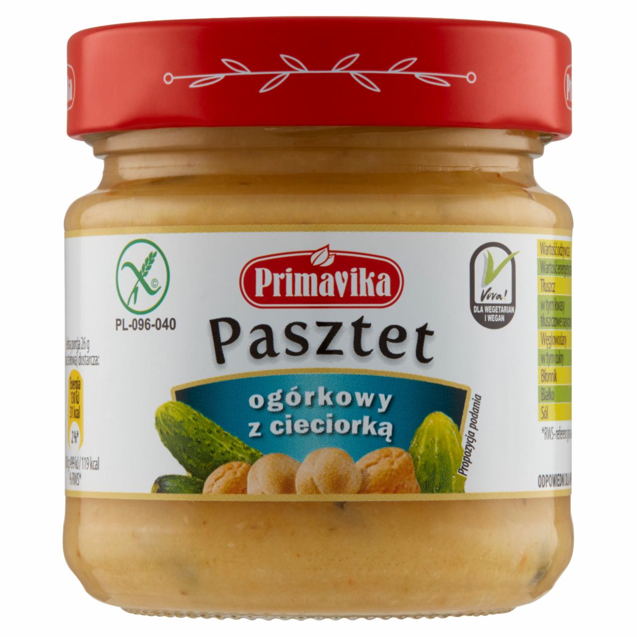 Zdjęcia - Primavika Pasztet ogórkowy z cieciorką 160 g