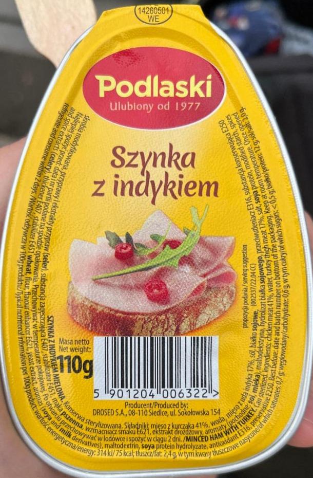 Zdjęcia - Szynka z indykiem 110 g Podlaski