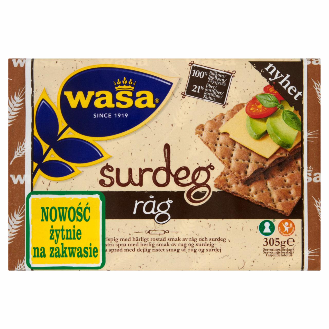 Zdjęcia - Wasa Pieczywo chrupkie żytnie na zakwasie 305 g