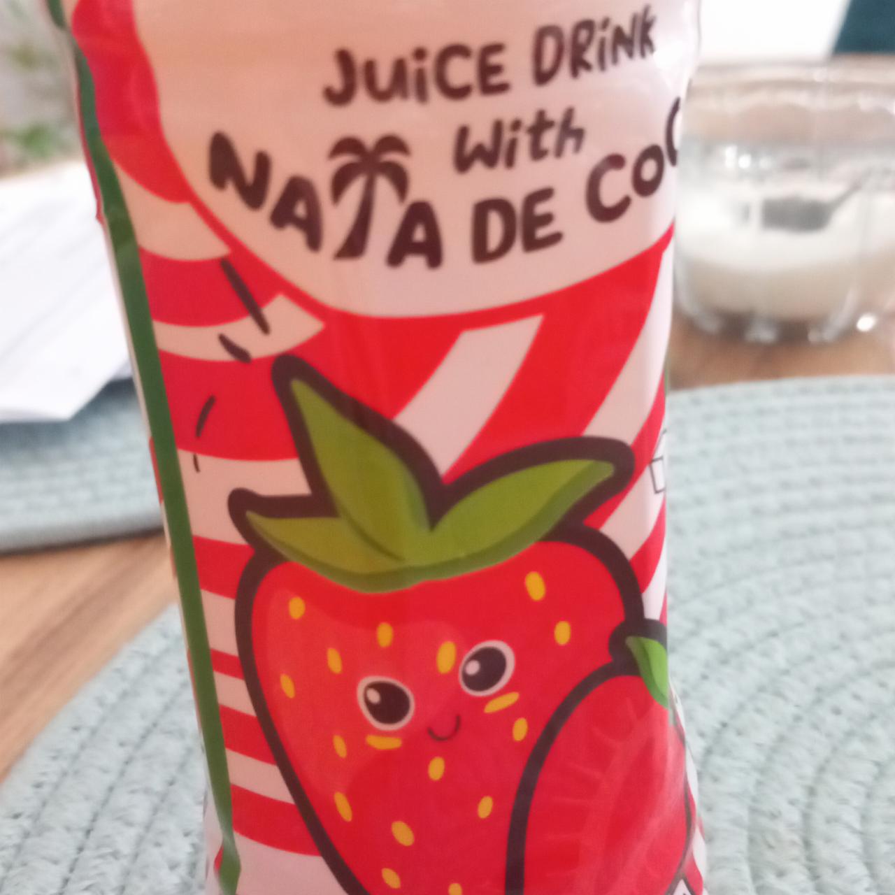 Zdjęcia - Juice drink with nata de coco strawberry Jungle fruits