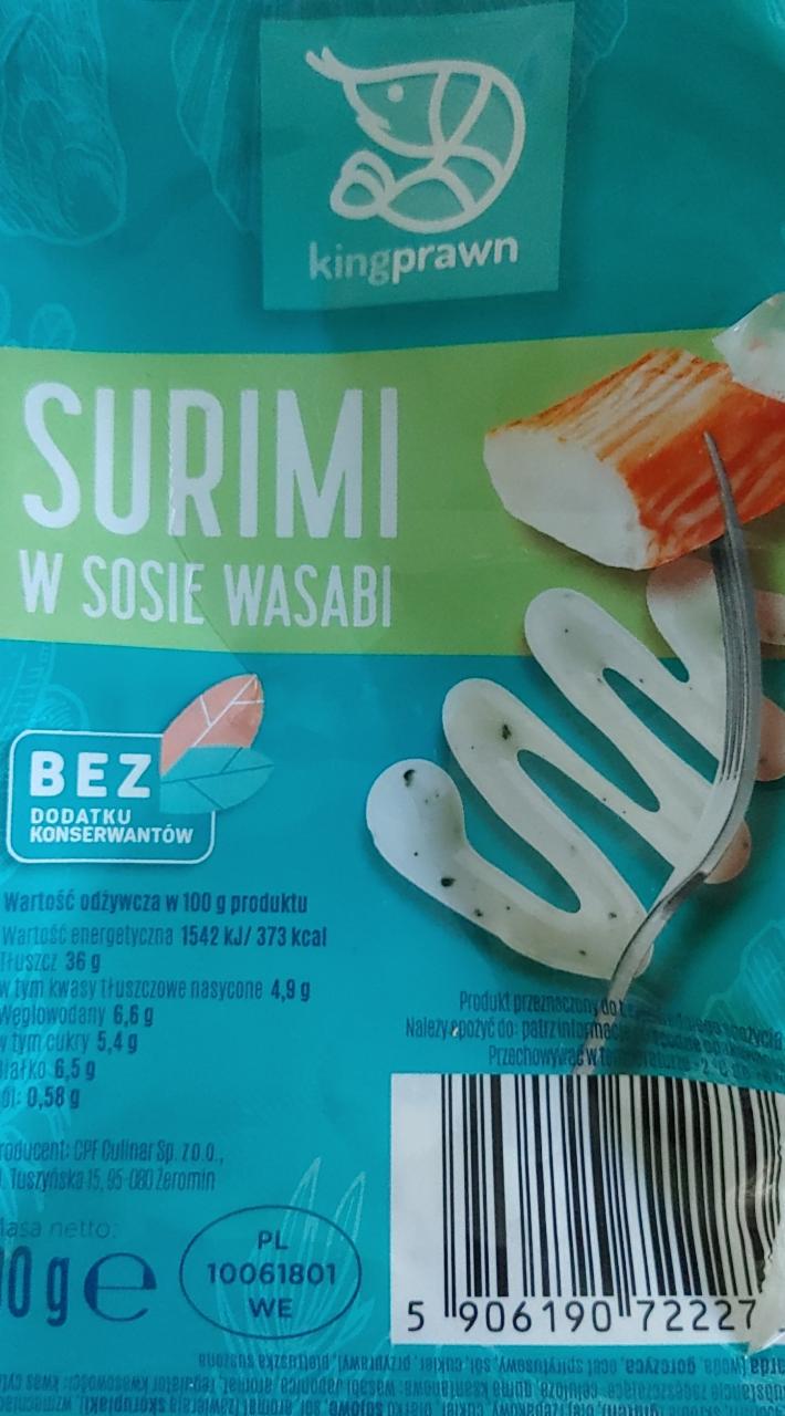 Zdjęcia - surimi w sosie wasabi kingprawn