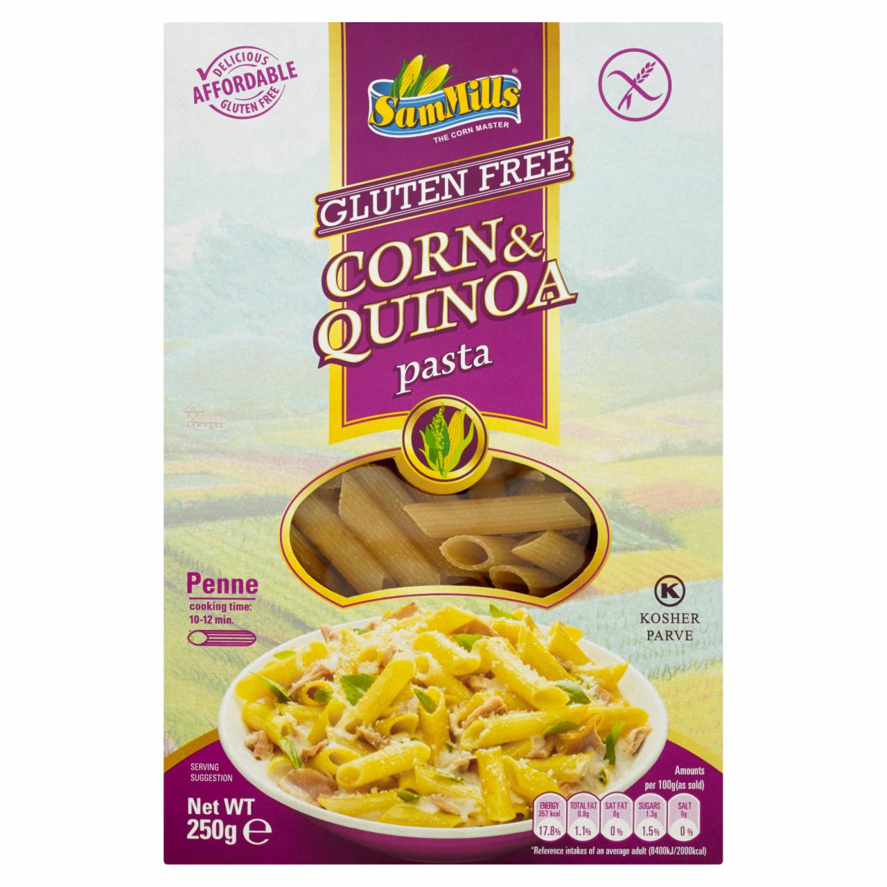 Zdjęcia - Sam Mills Makaron bezglutenowy kukurydziany z quinoa rurka skośna 250 g