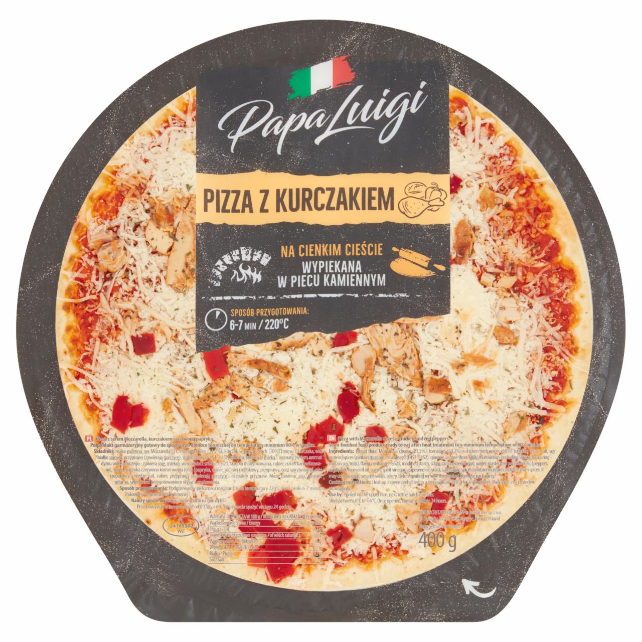 Zdjęcia - Papa Luigi Pizza z kurczakiem 400 g