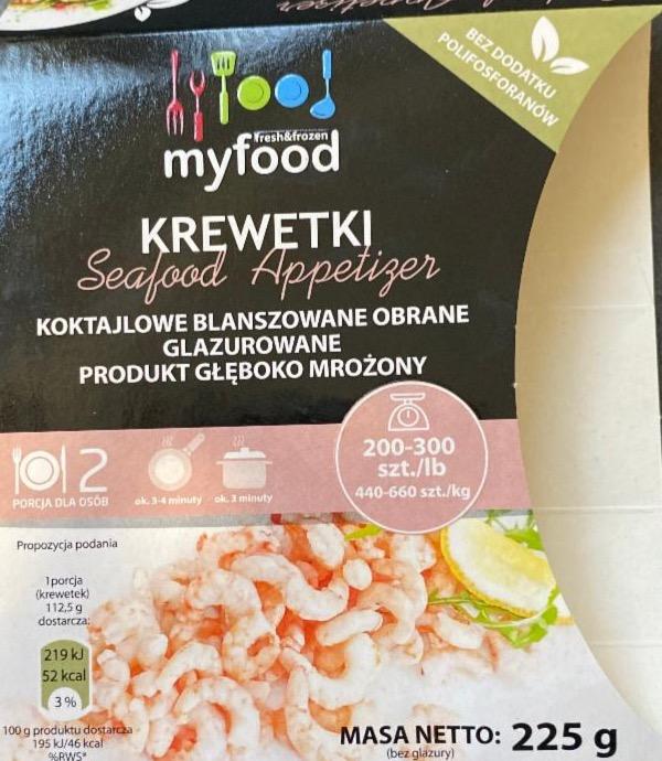 Zdjęcia - Krewetki koktajlowe blanszowane obrane glazurowane produkt głęboko mrożony myfood