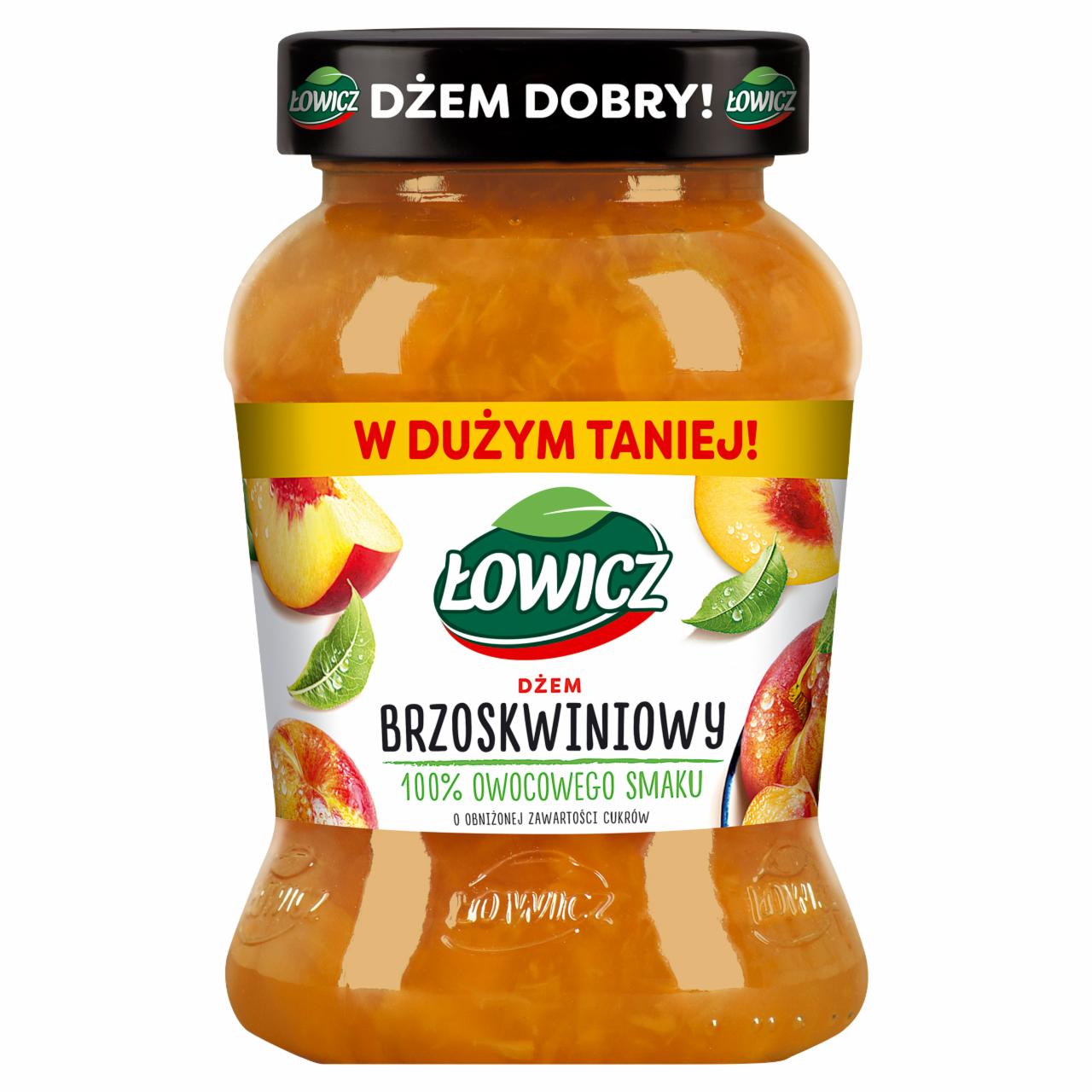 Zdjęcia - Łowicz XXL Dżem brzoskwiniowy o obniżonej zawartości cukrów 450 g