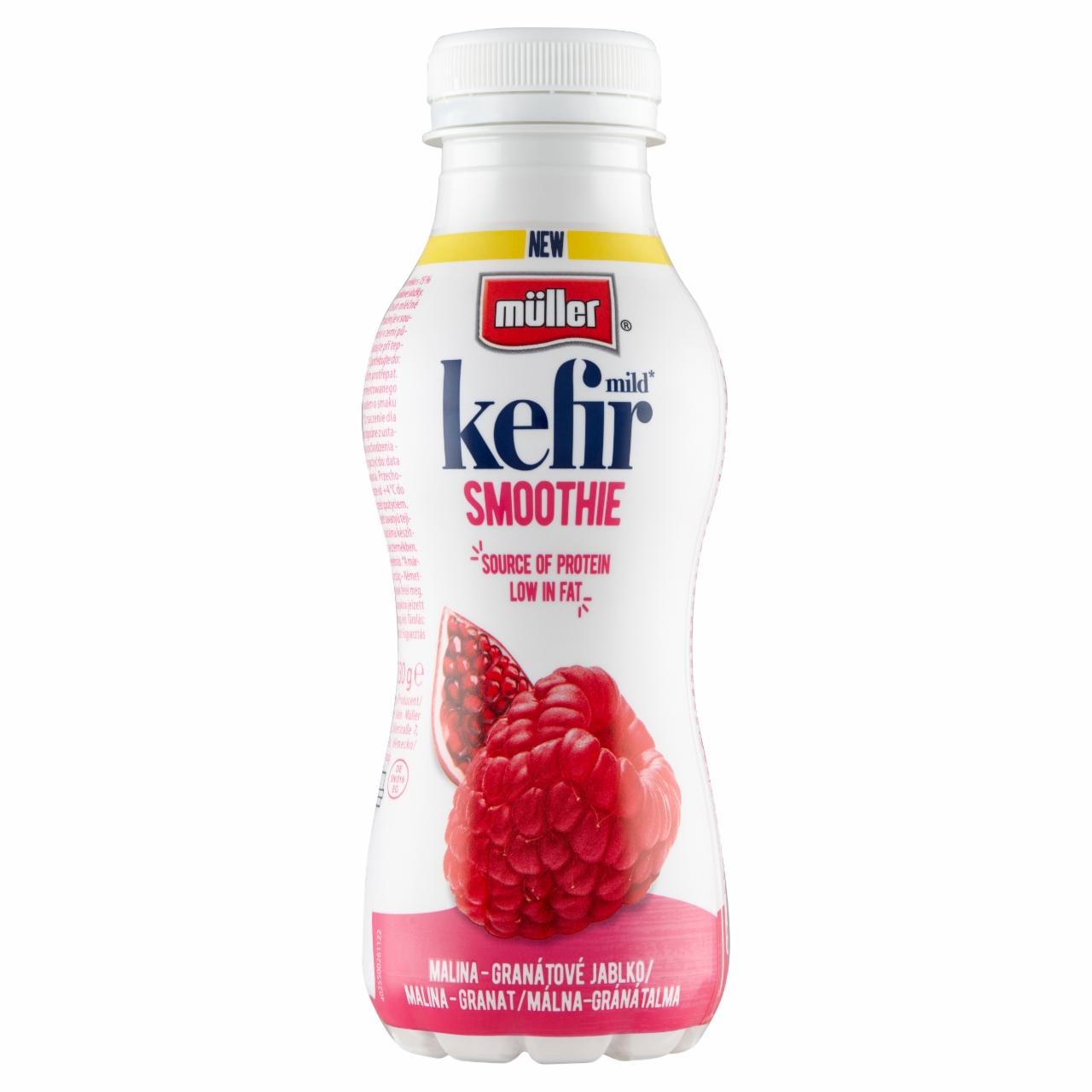 Zdjęcia - Müller Kefir Smoothie malina-granat 330 g