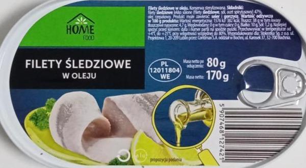 Zdjęcia - Filety śledziowe w oleju Home food