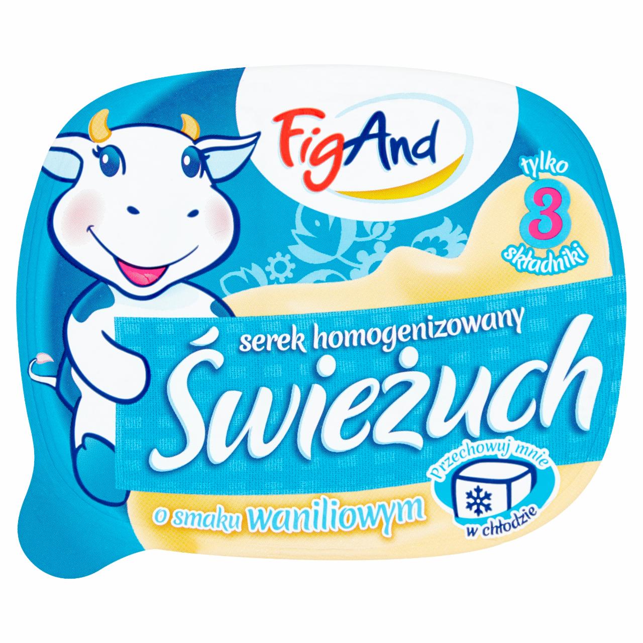 Zdjęcia - FigAnd Świeżuch Serek homogenizowany o smaku waniliowym150 g