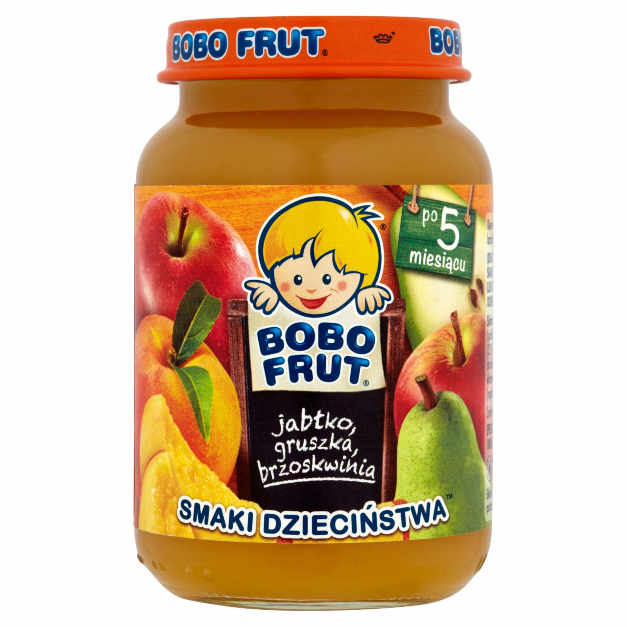 Zdjęcia - Bobo Frut Smaki Dzieciństwa Jabłko gruszka brzoskwinia po 5 miesiącu 185 g