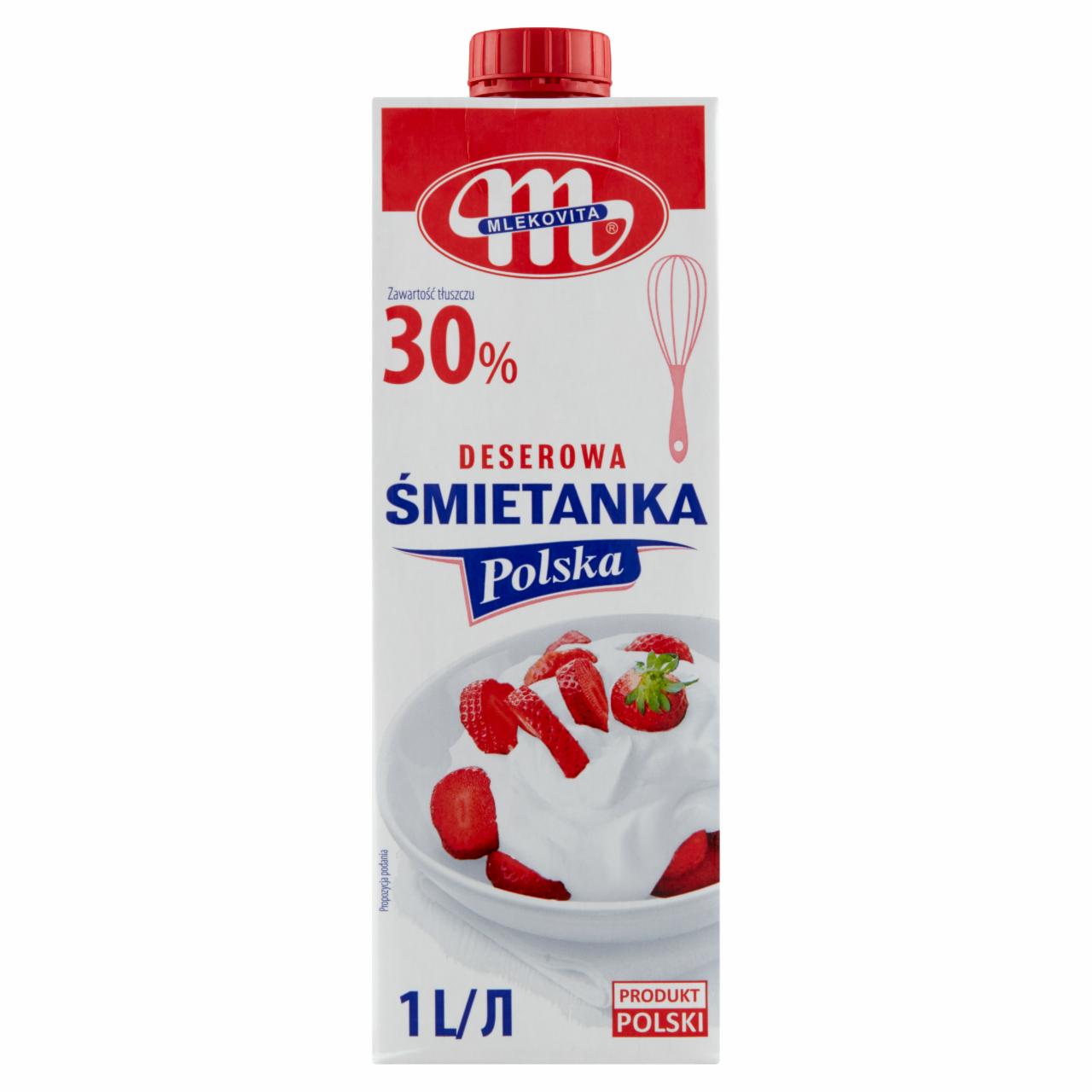 Zdjęcia - Mlekovita Śmietanka Polska deserowa 30 % 1 L