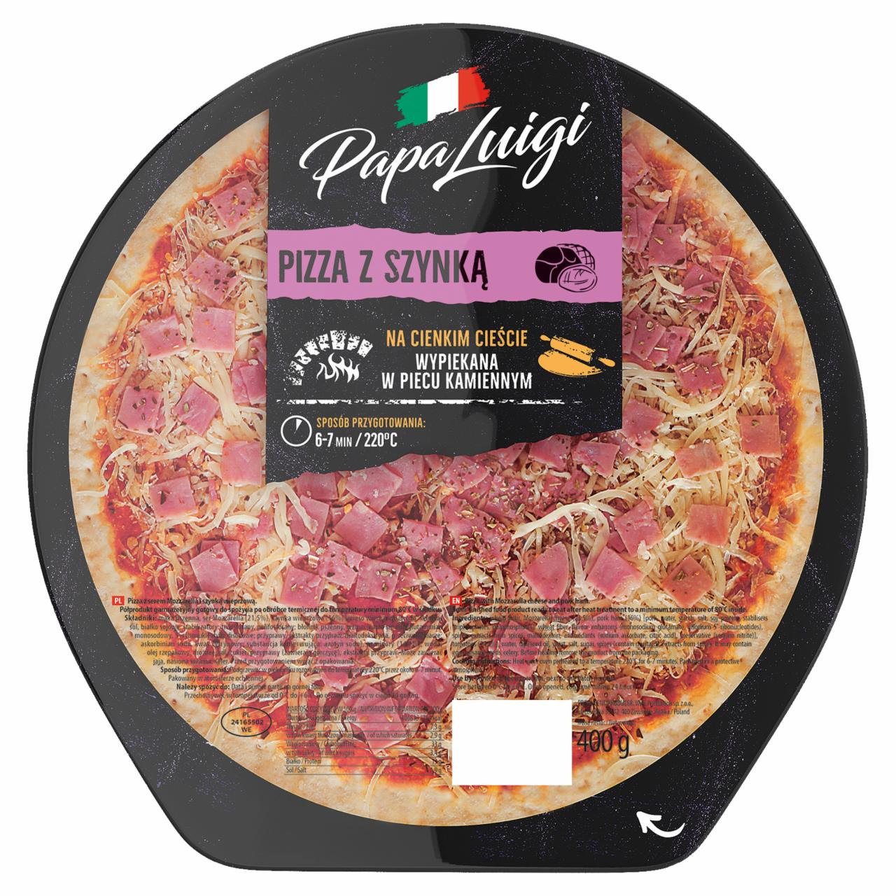 Zdjęcia - Papa Luigi Pizza z szynką 400 g