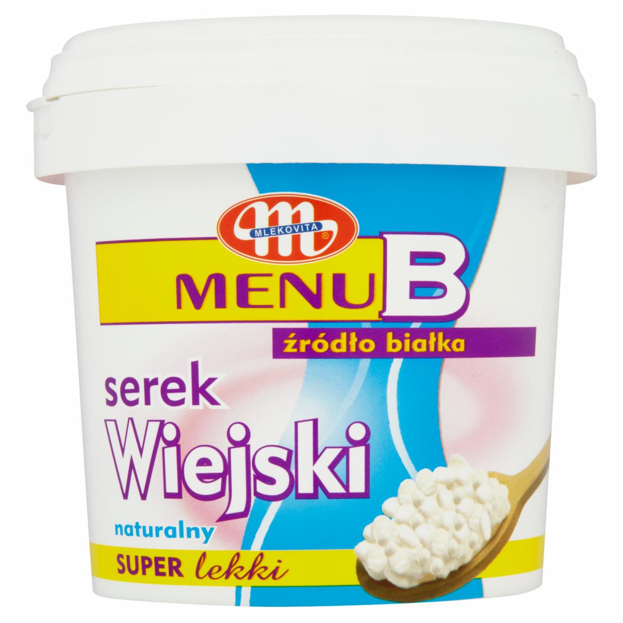 Zdjęcia - Mlekovita Menu B Serek wiejski naturalny super lekki 500 g