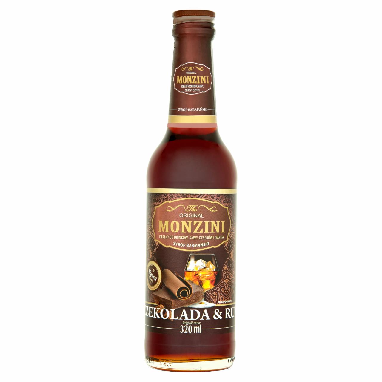 Zdjęcia - Monzini Czekolada & Rum Syrop barmański 320 ml