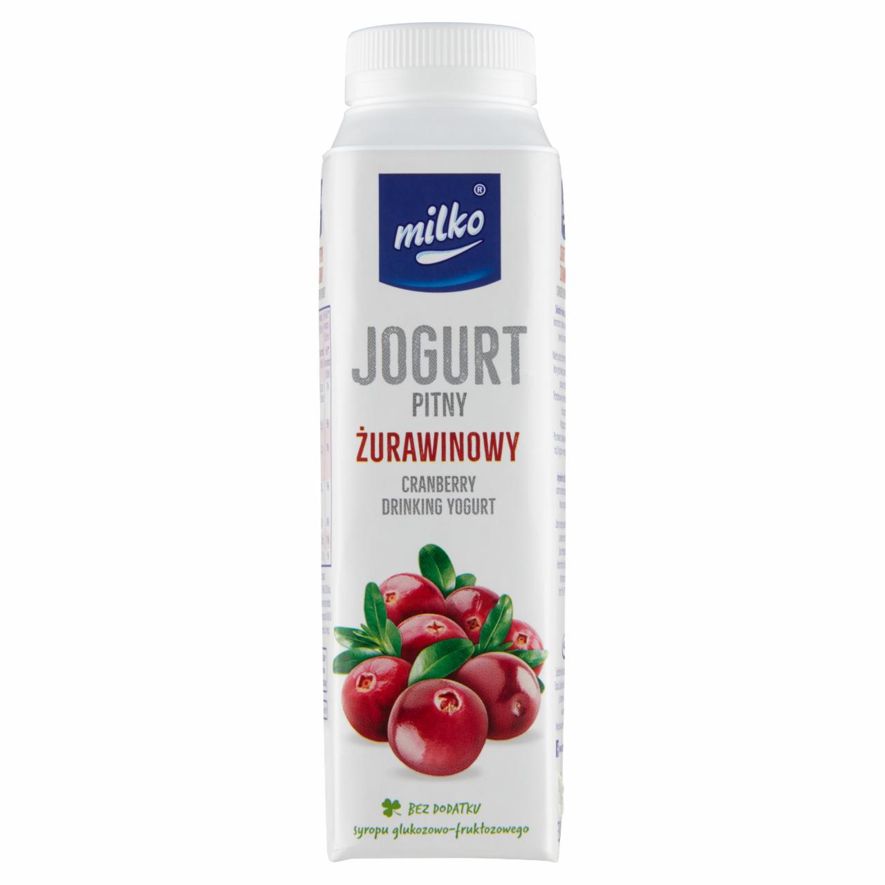 Zdjęcia - Jogurt pitny żurawinowy Milko