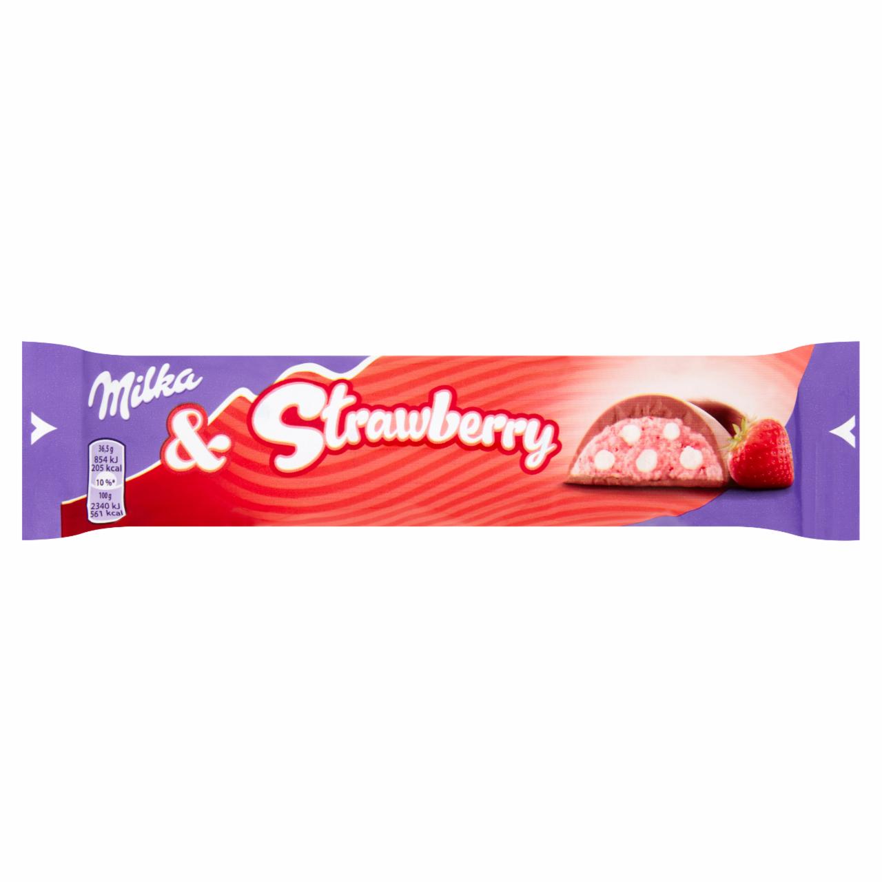 Zdjęcia - Milka Czekolada mleczna Strawberry 36,5 g