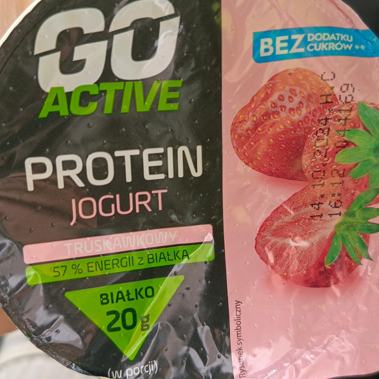 Zdjęcia - Protein jogurt truskawkowy Go Active