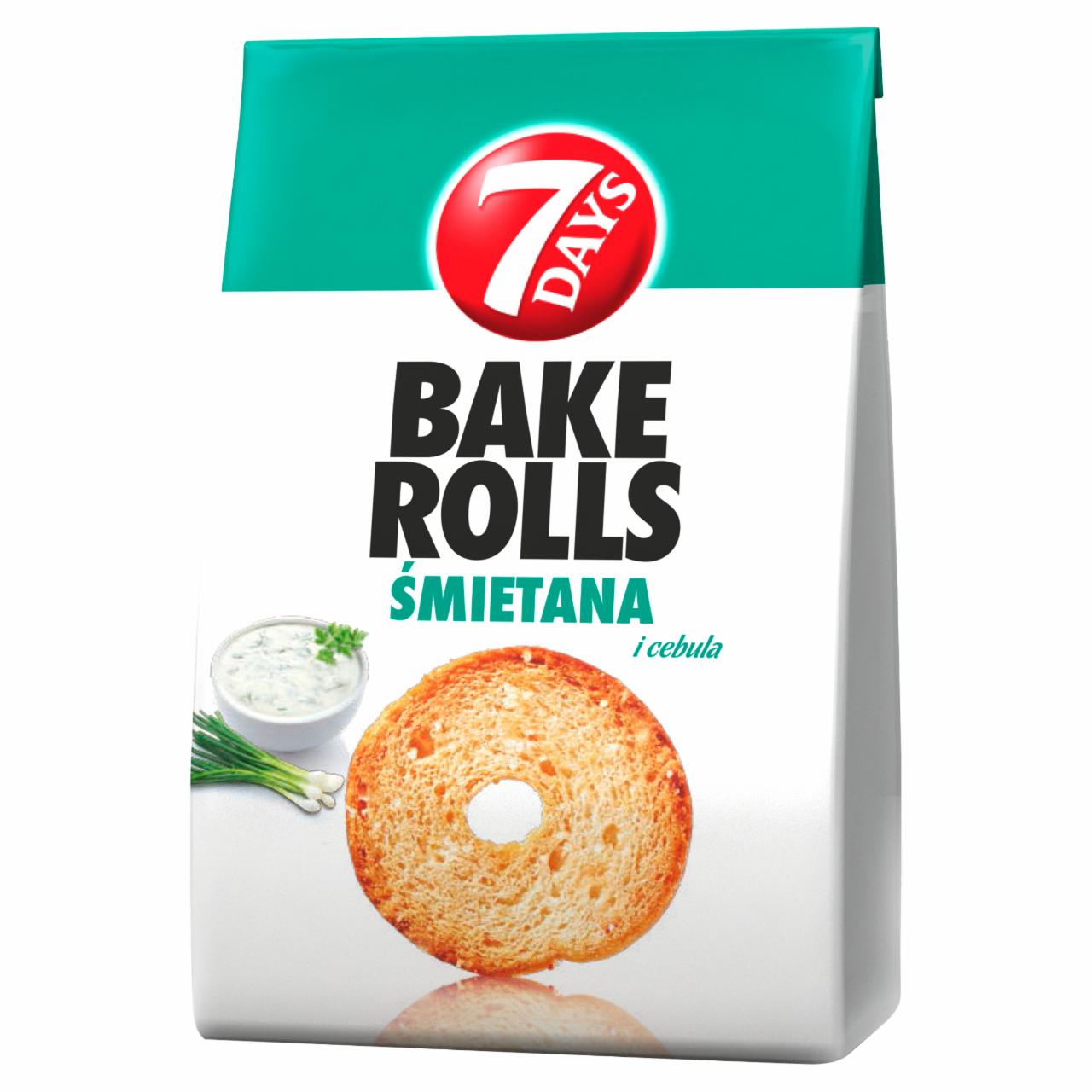 Zdjęcia - Bake rolls chrupki chlebowe o smaku śmietanowo cebulowym 7 Days