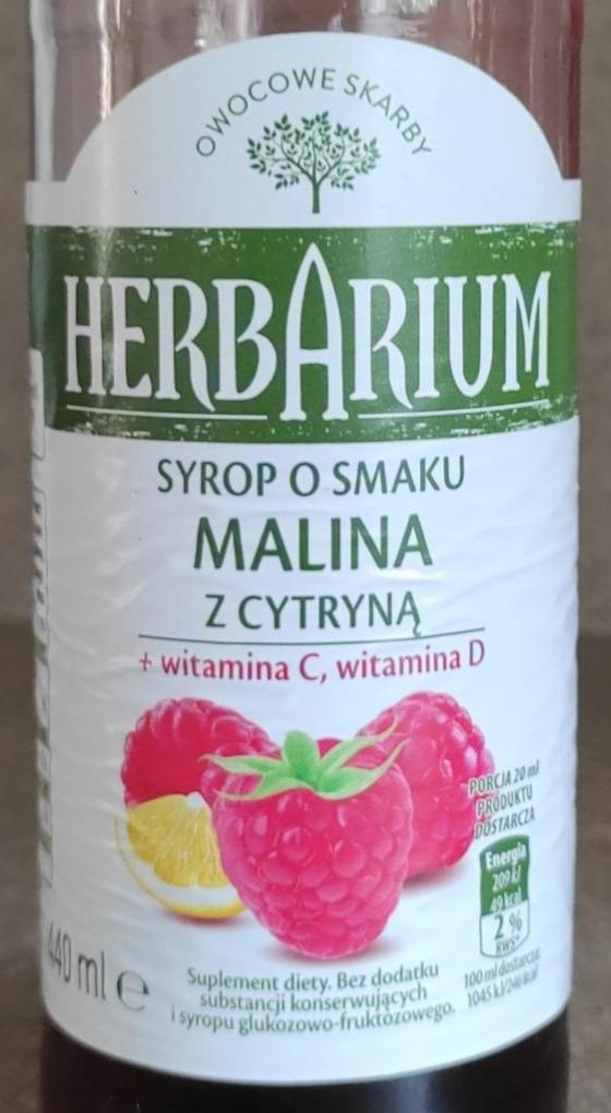 Zdjęcia - Syrop o smaku maliny z cytryną Herbarium