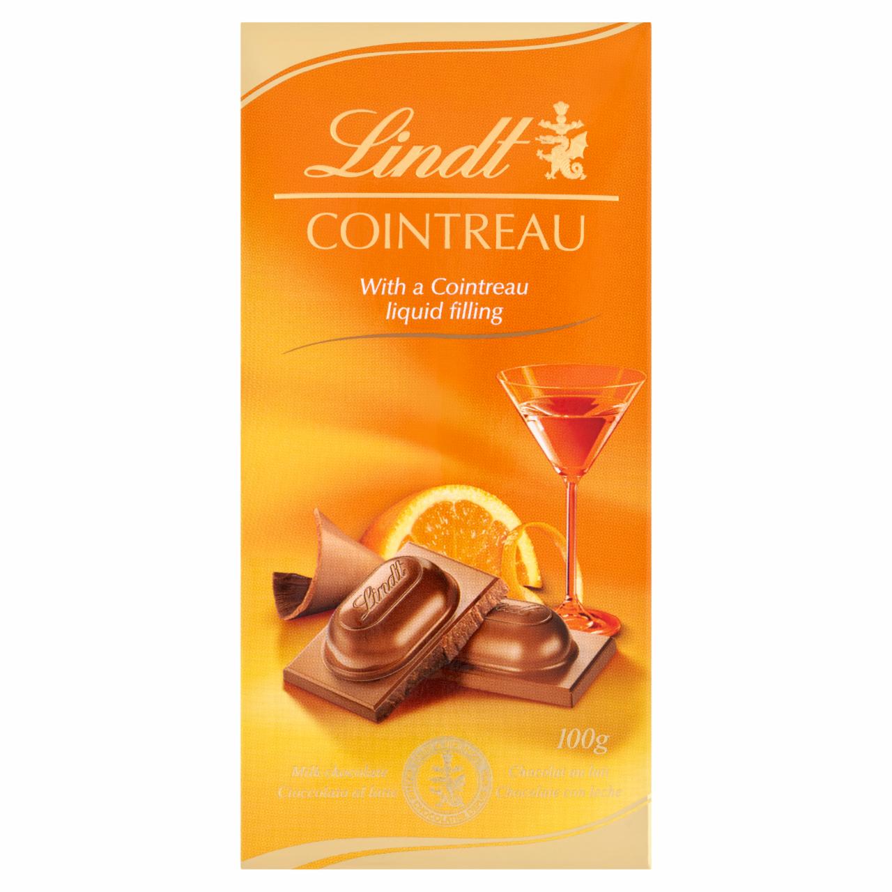 Zdjęcia - Lindt Czekolada mleczna z płynnym nadzieniem z Cointreau 100 g