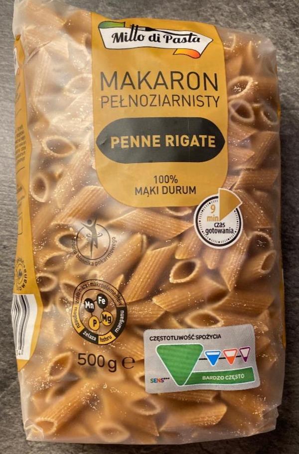 Zdjęcia - Makaron pełnoziarnisty Penne Rigate 100% Maki Durum Millo di Pasta