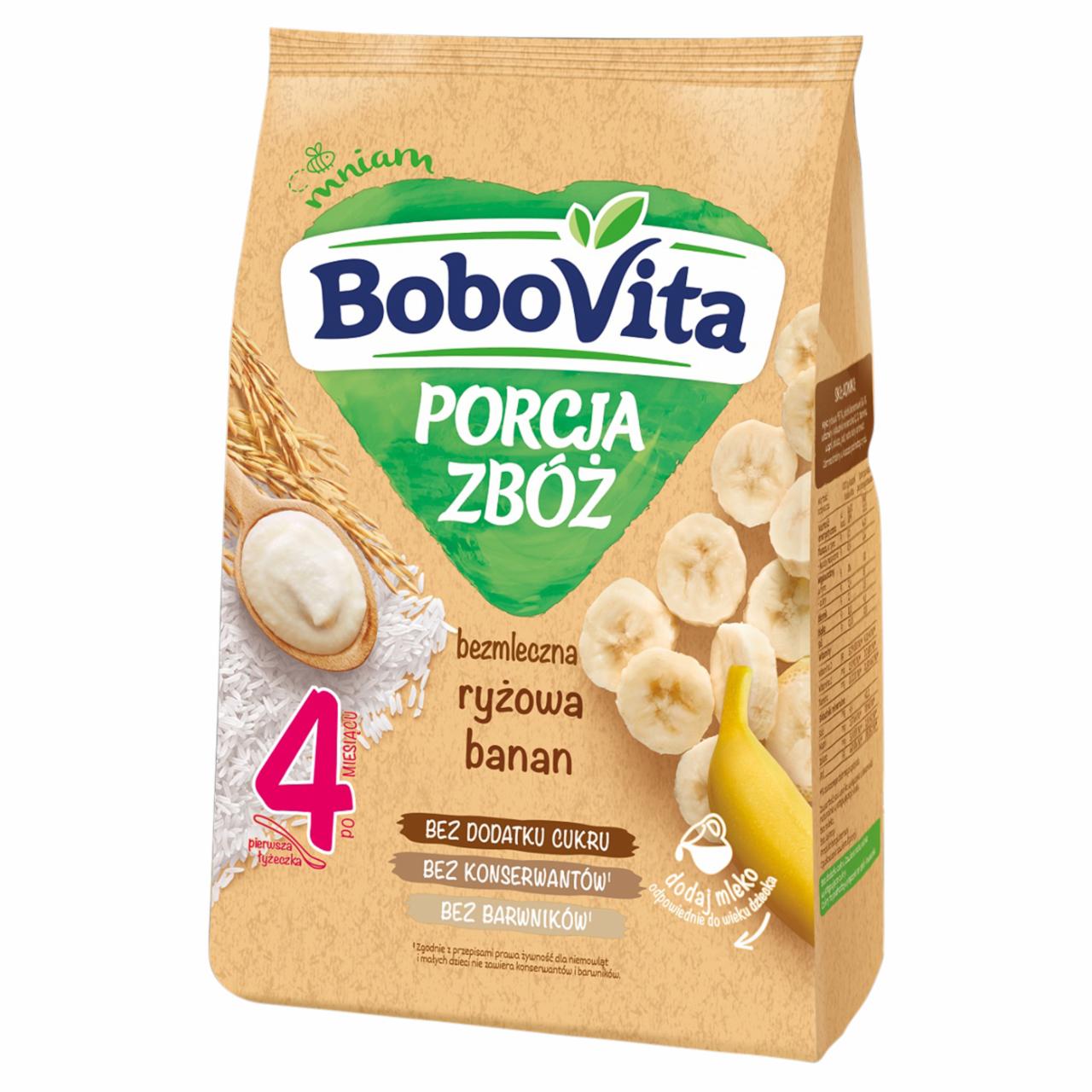 Zdjęcia - BoboVita Porcja zbóż Kaszka bezmleczna ryżowa banan po 4 miesiącu 170 g