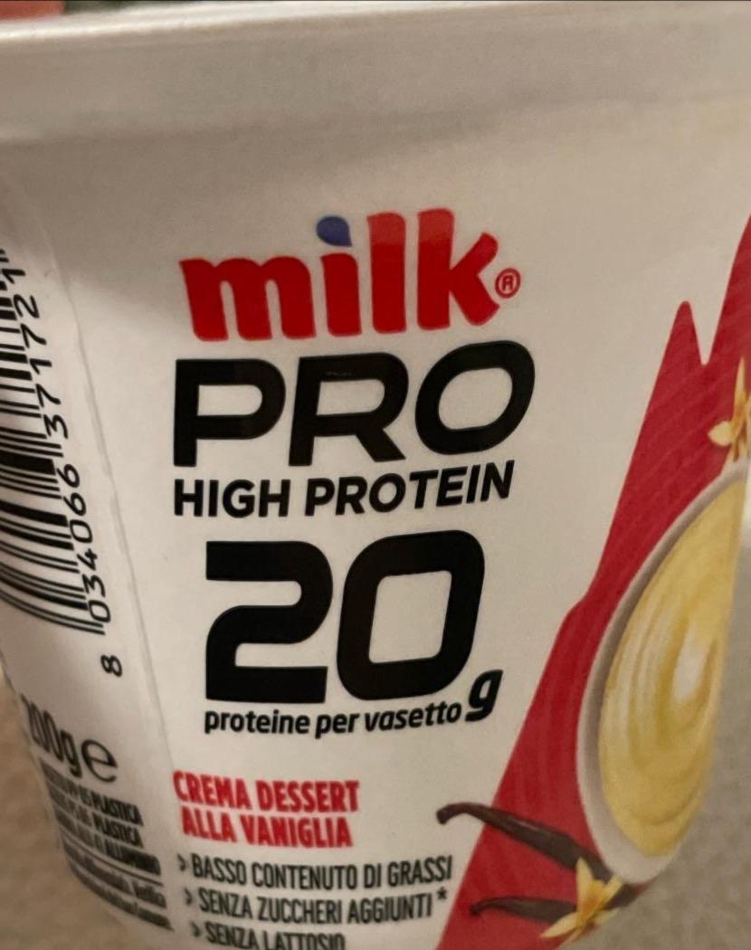 Zdjęcia - Pro high protein 20g crema dessert alla vaniglia Milk