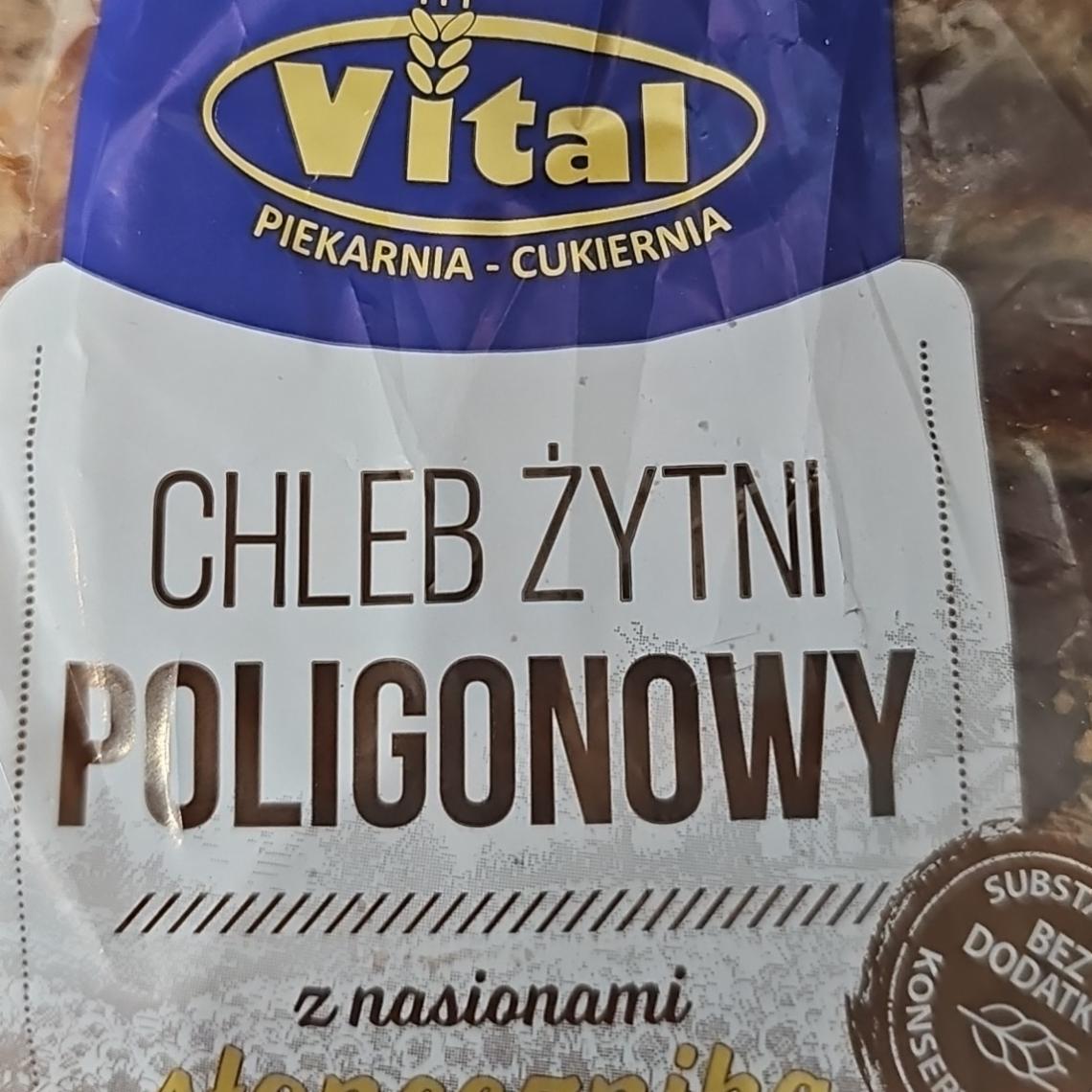 Zdjęcia - Chleb żytni poligonowych z nasionami słonecznika Vital