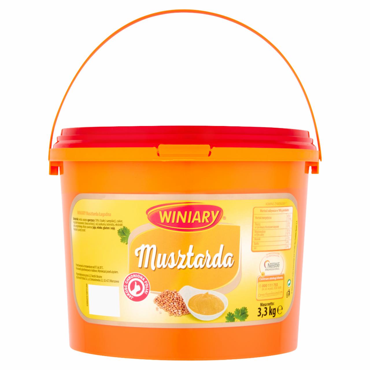 Zdjęcia - Winiary Musztarda łagodna 3,3 kg