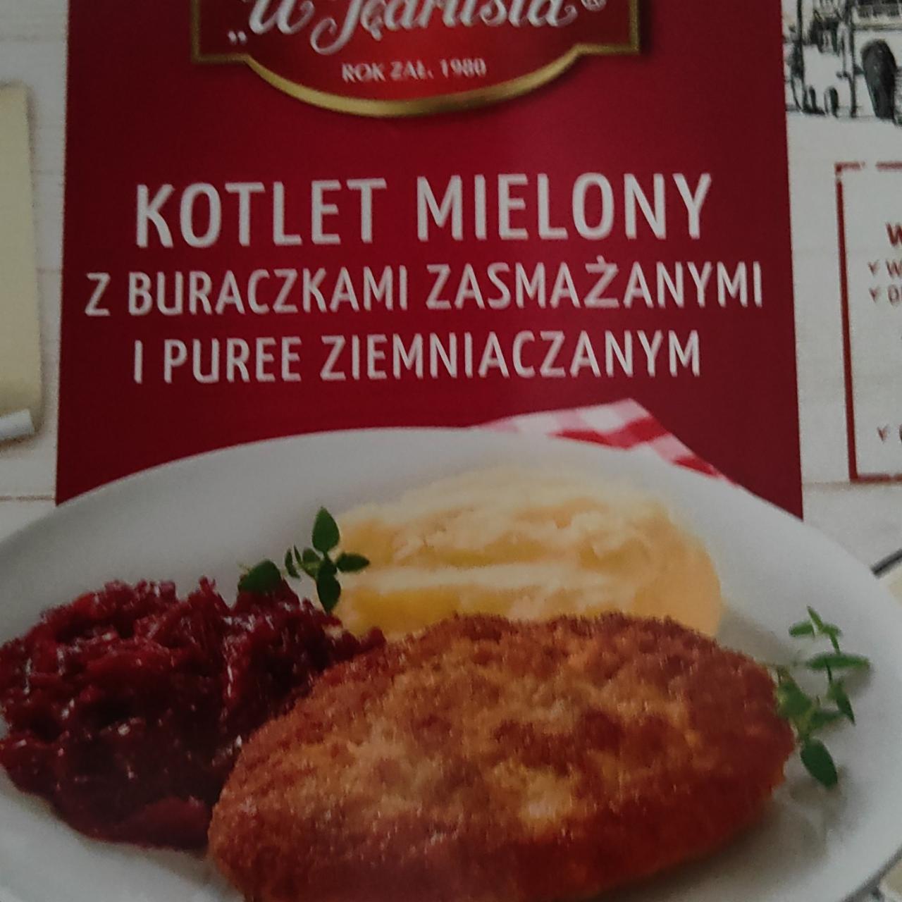 Zdjęcia - kotlet mielony z buraczkami zasmażanymi i puree ziemniaczanym U Jędrusia