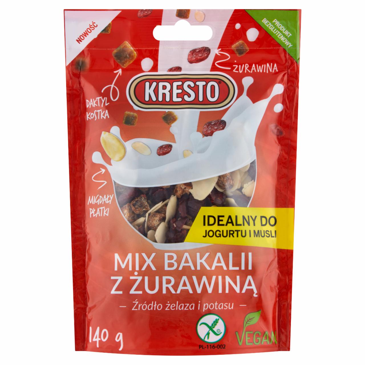 Zdjęcia - KRESTO Mix bakalii z żurawiną 140 g