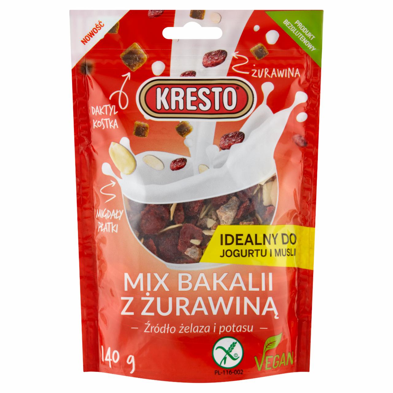 Zdjęcia - KRESTO Mix bakalii z żurawiną 140 g