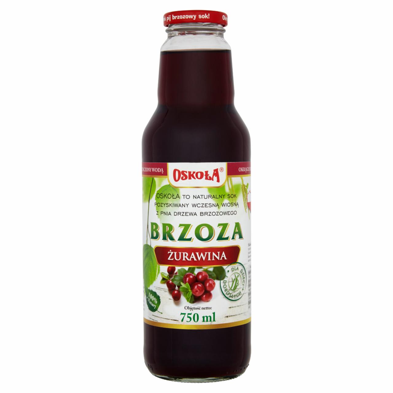 Zdjęcia - Oskoła Brzoza żurawina Naturalny sok 750 ml