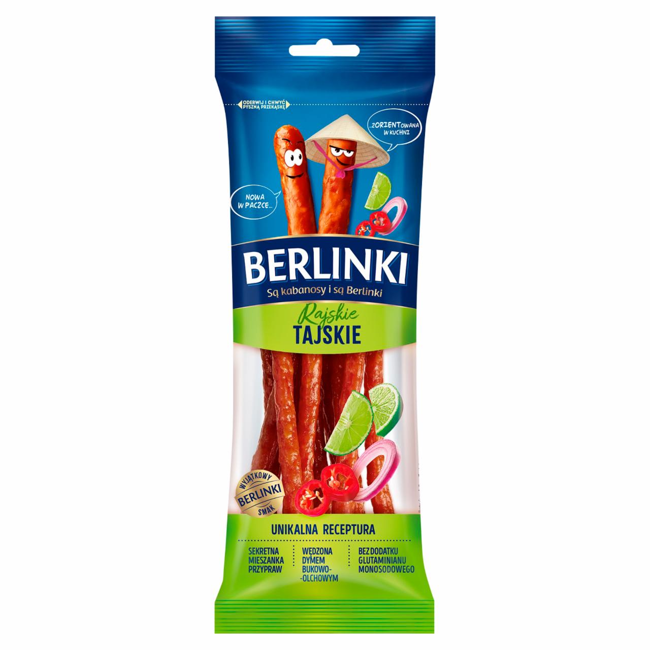 Zdjęcia - Berlinki Kabanosy rajskie tajskie 85 g