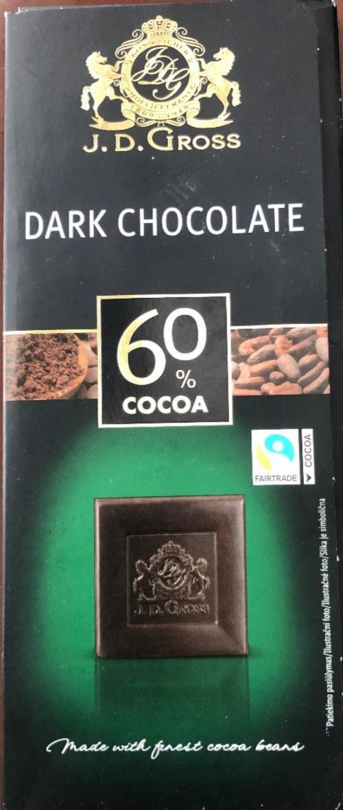 Zdjęcia - Dark chocolate 60% J.D.Gross