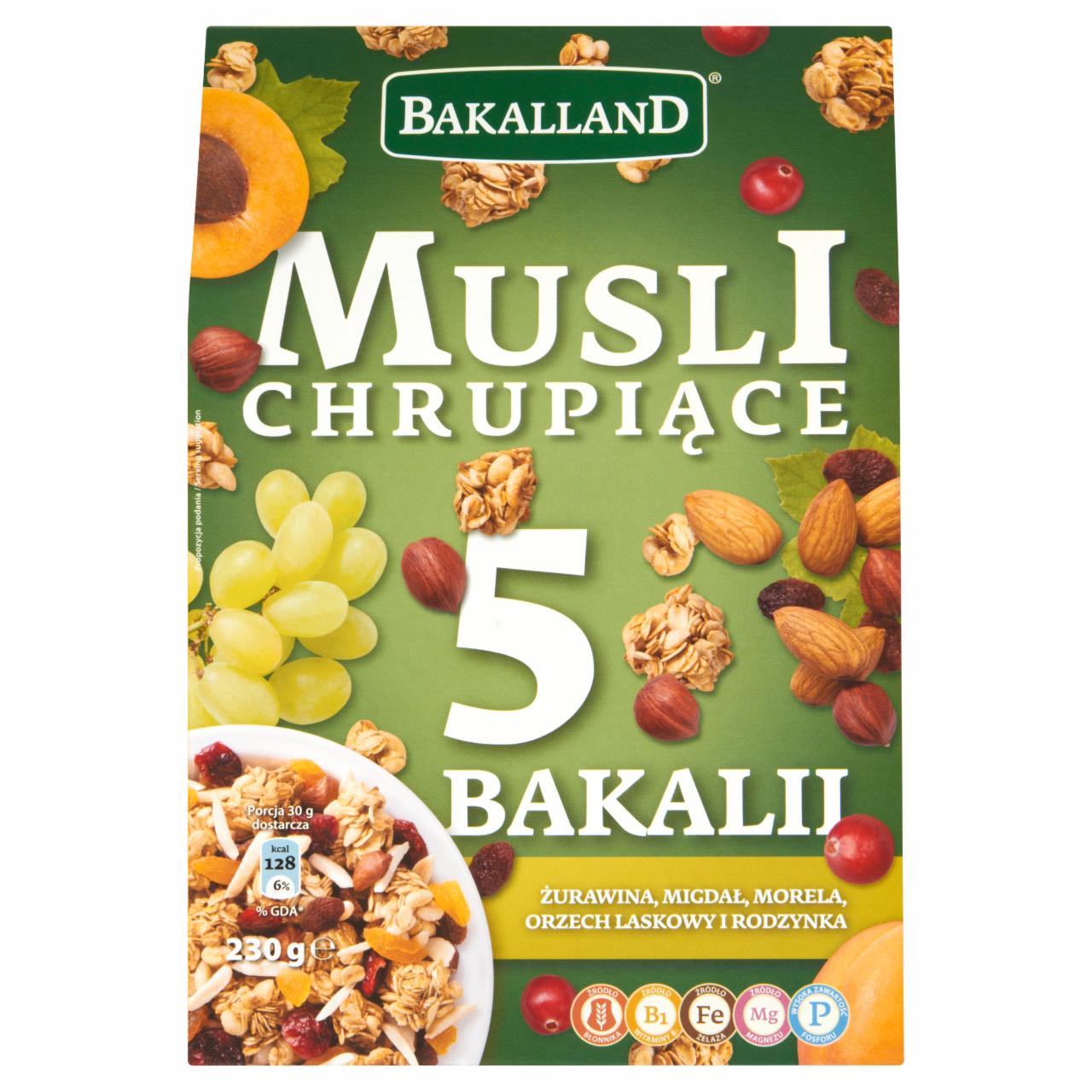 Zdjęcia - Bakalland Musli chrupiące 5 bakalii 230 g