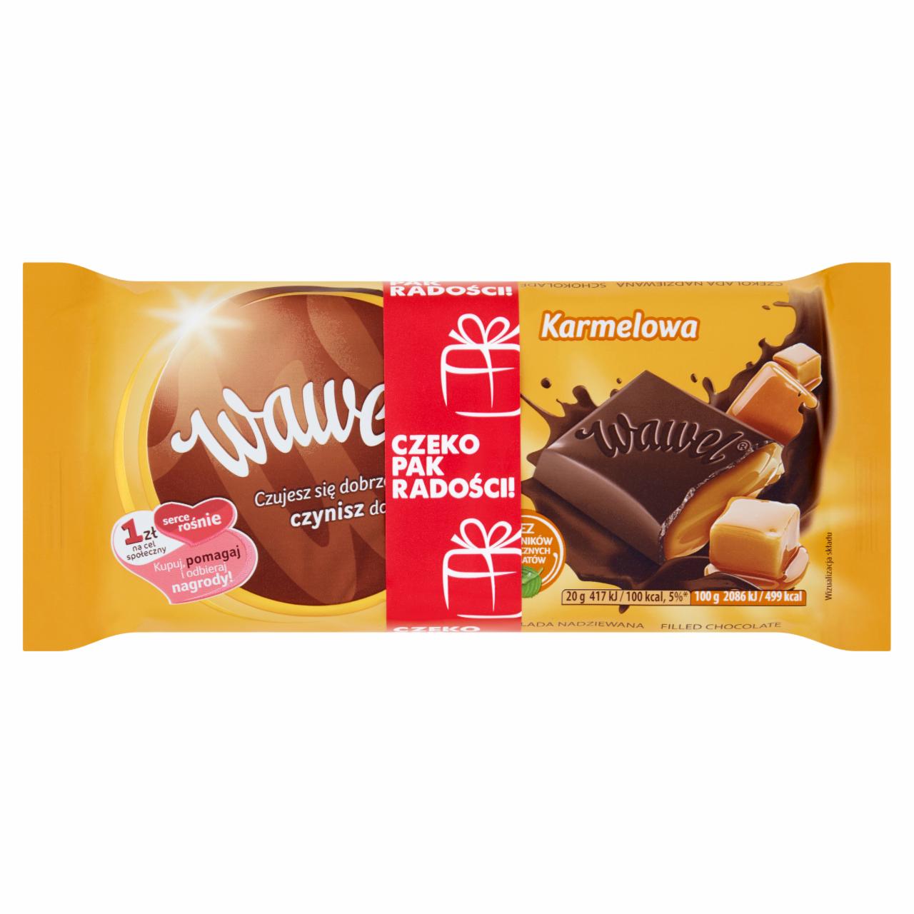 Zdjęcia - Wawel Czekolada nadziewana karmelowa 400 g (4 x 100 g)