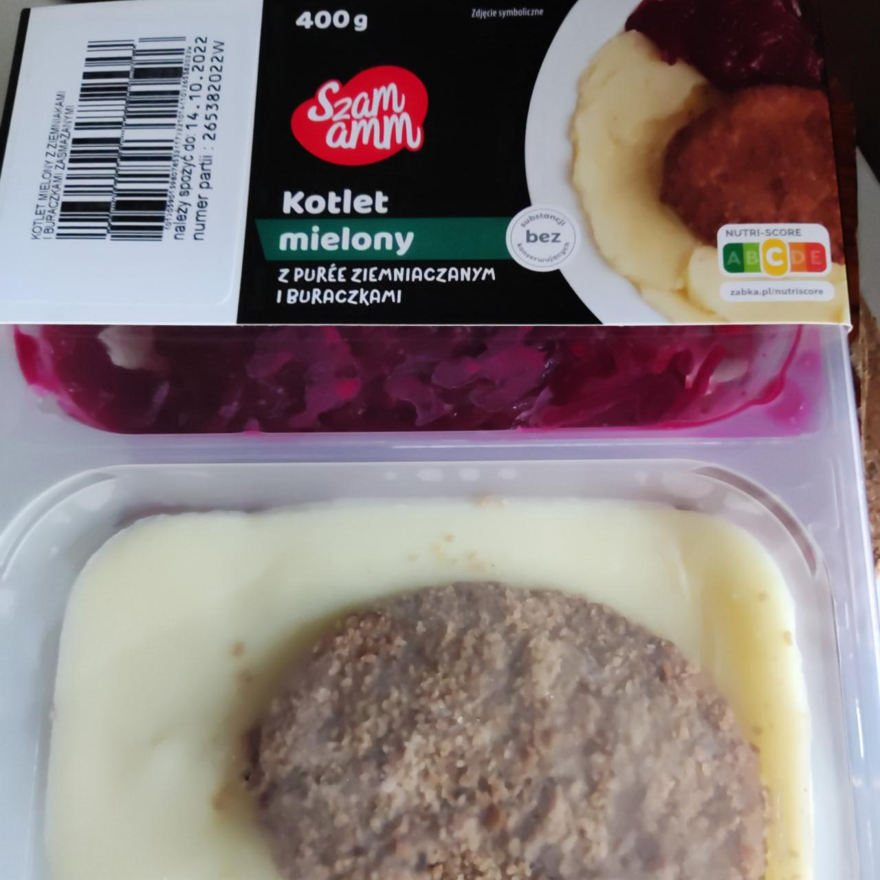 Zdjęcia - Kotlet mielony z puree ziemniaczanym i buraczkami Szamm amm