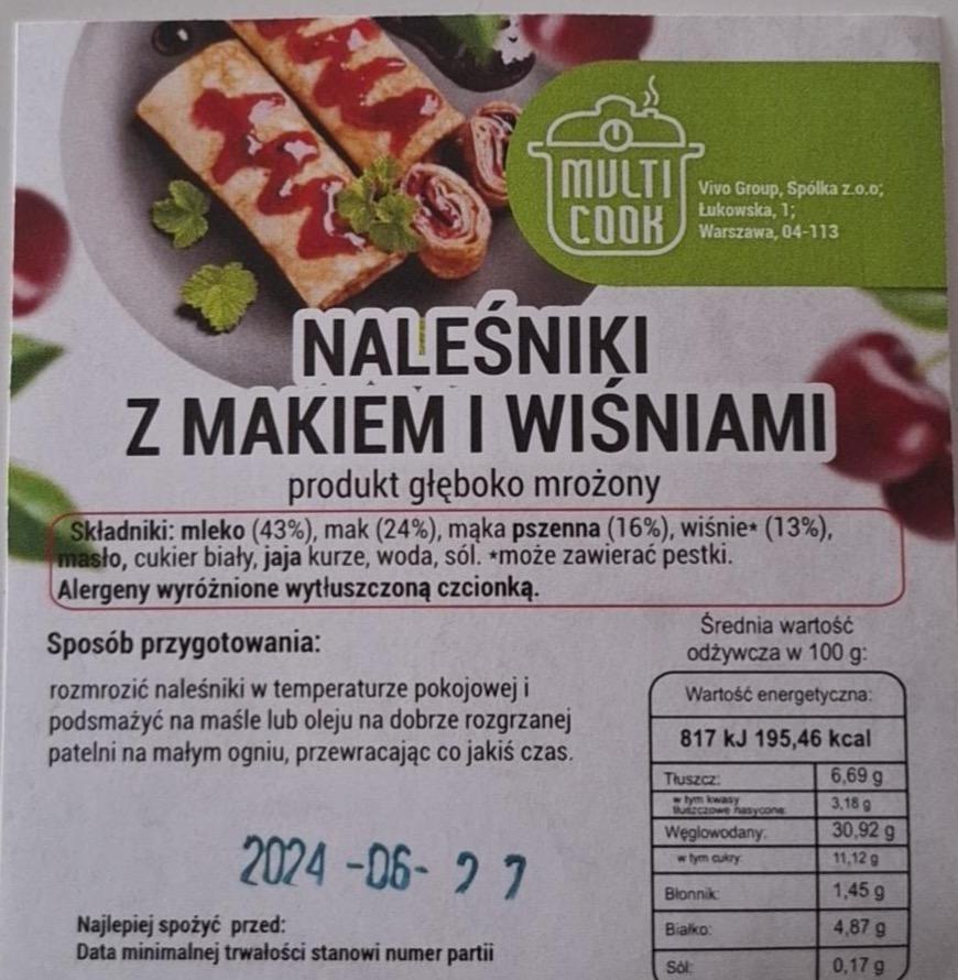 Zdjęcia - Naleśniki z makiem i wiśniami Multi Cook