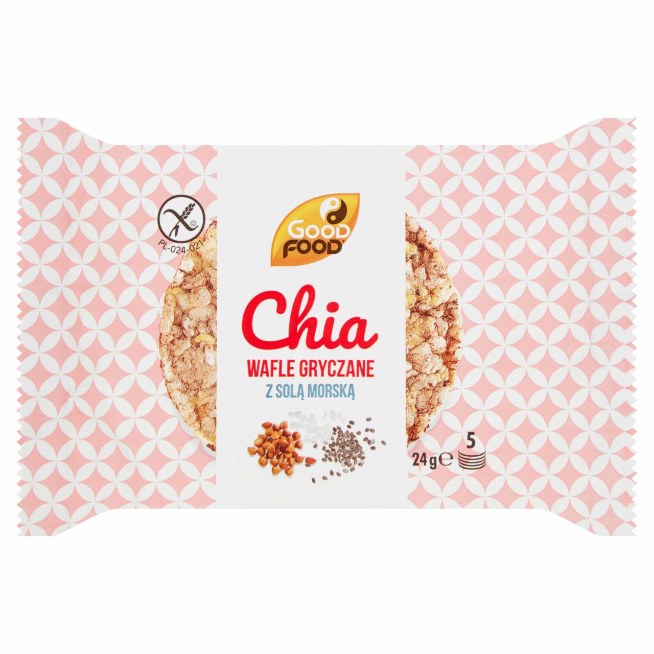 Zdjęcia - Good Food Chia Wafle gryczane z solą morską 24 g (5 sztuk)