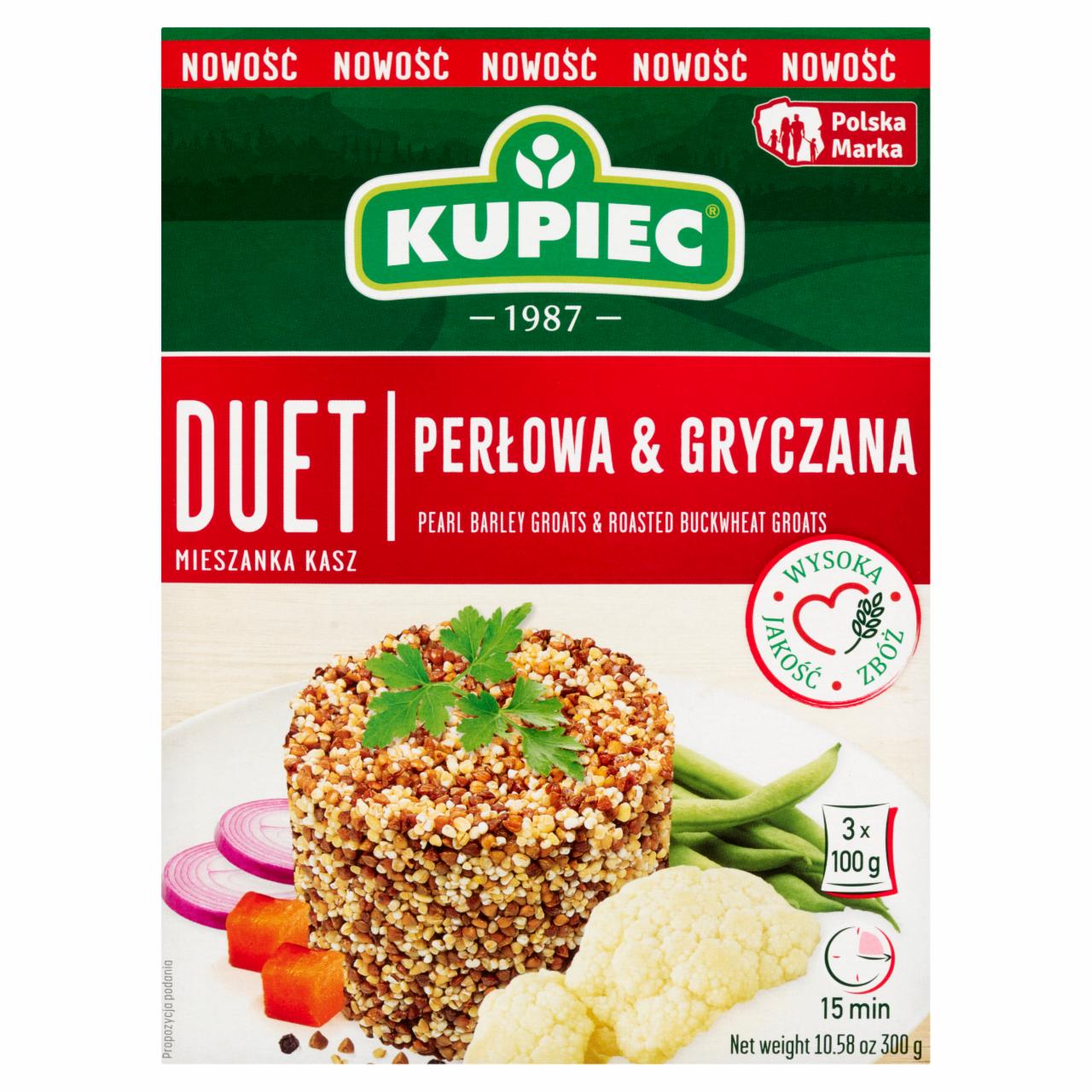 Zdjęcia - Kupiec Duet Mieszanka kasz perłowa & gryczana 300 g (3 x 100 g)