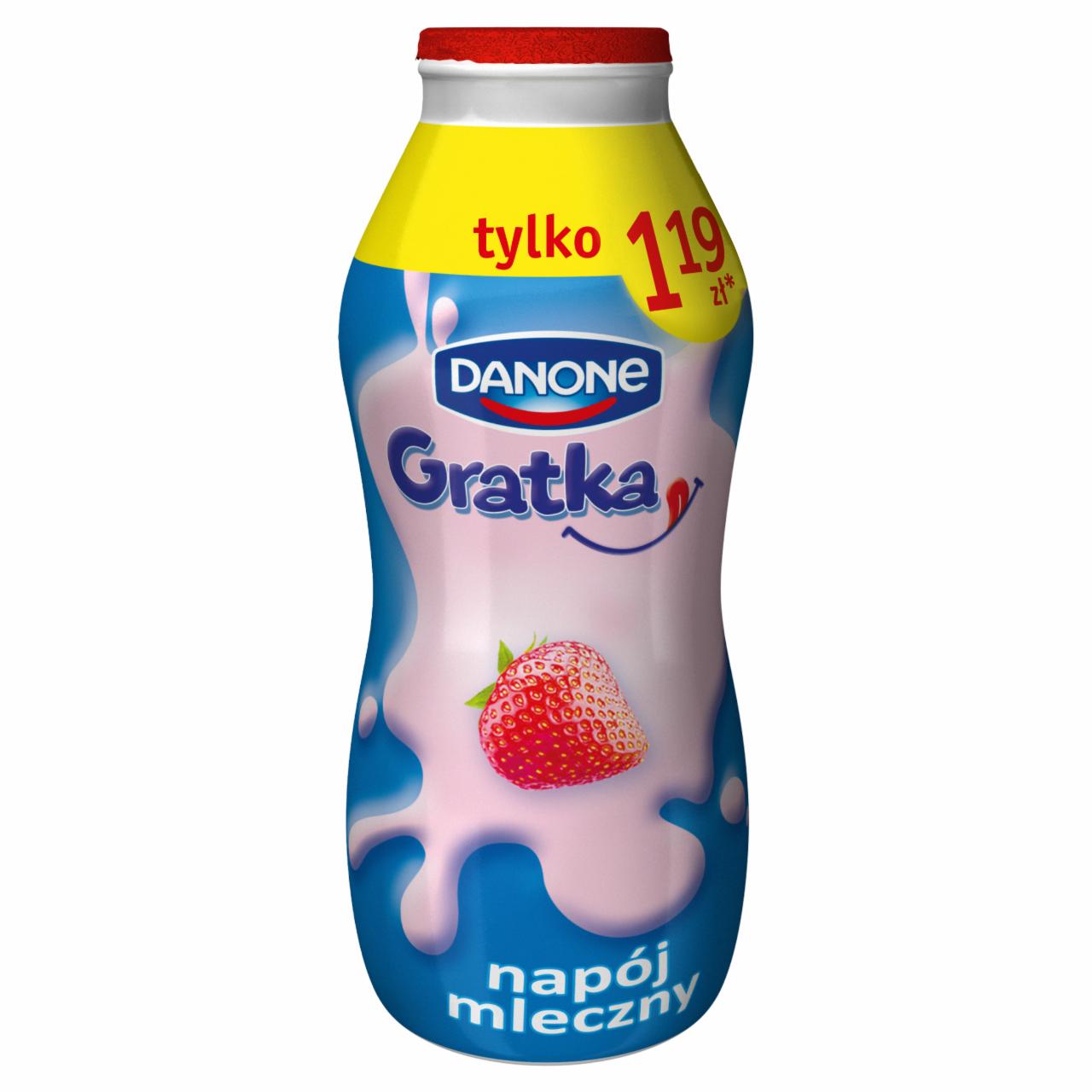 Zdjęcia - Danone Gratka Produkt mleczny o smaku truskawkowym 280 g