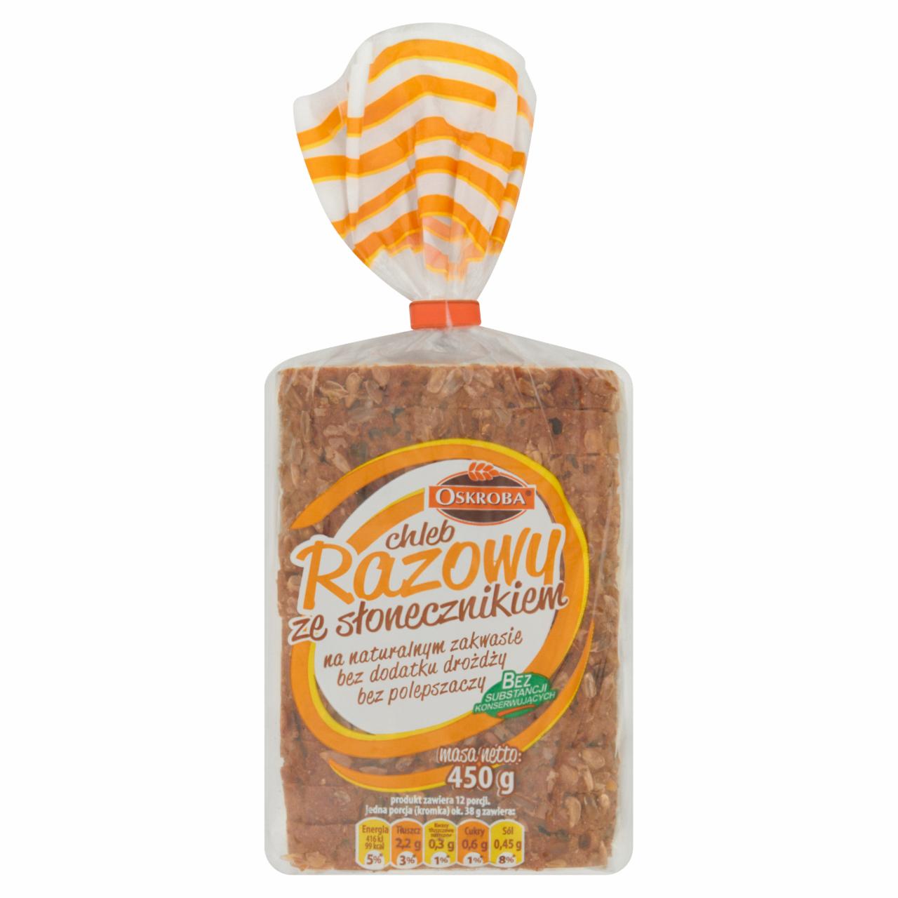 Zdjęcia - Chleb razowy ze słonecznikiem 450 g Oskroba