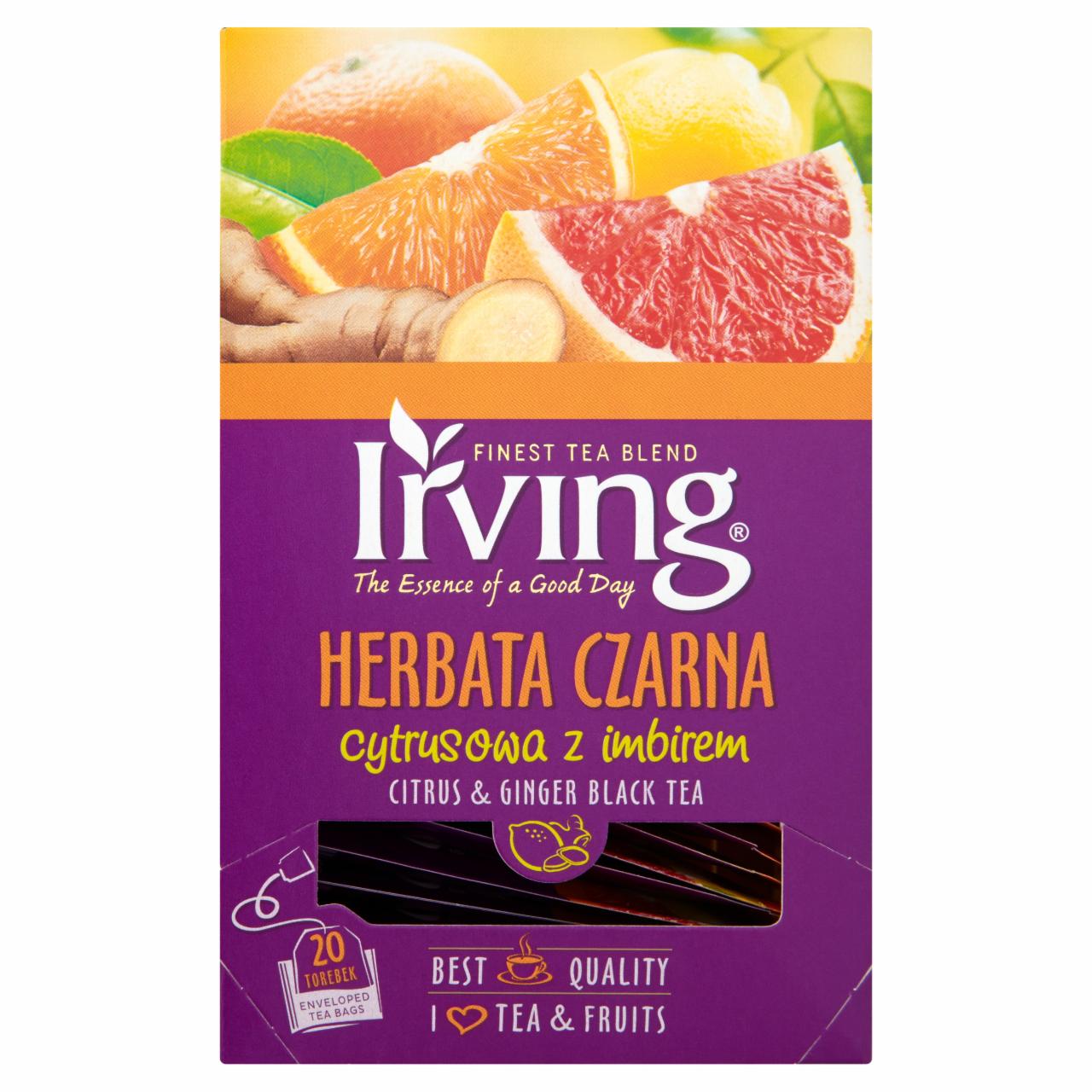 Zdjęcia - Irving Herbata czarna cytrusowa z imbirem 30 g (20 torebek)