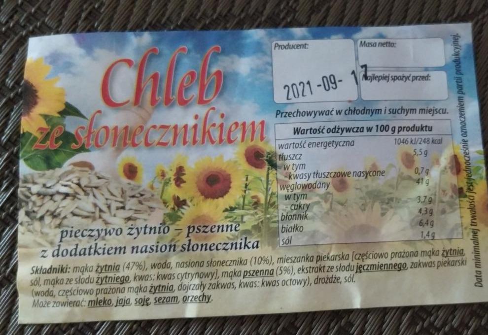 Zdjęcia - Chleb ze słonecznikiem żytnio przenny