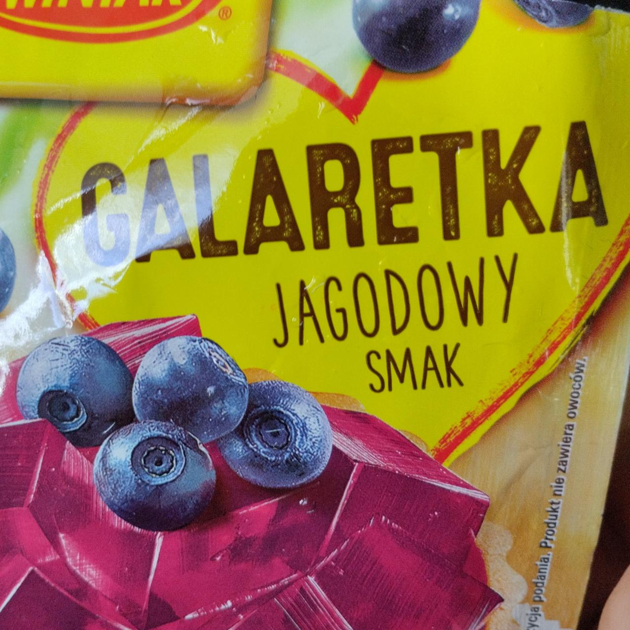 Zdjęcia - Winiary Galaretka jagodowy smak 47 g