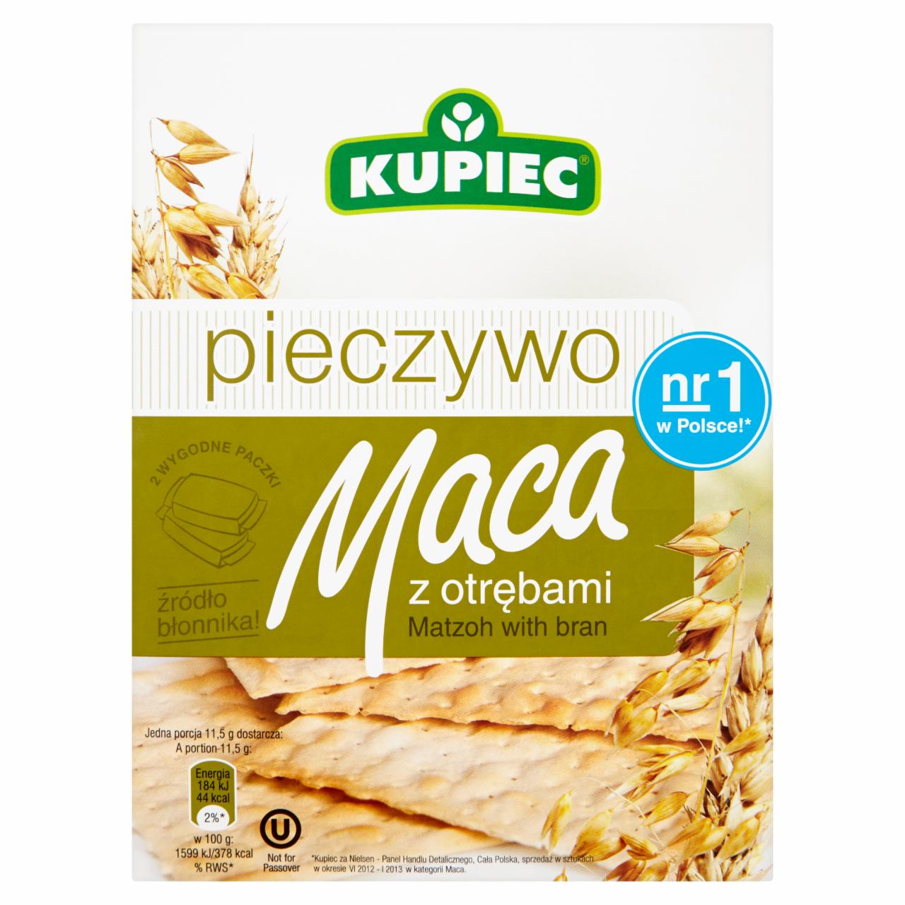 Zdjęcia - Kupiec Pieczywo Maca z otrębami 160 g