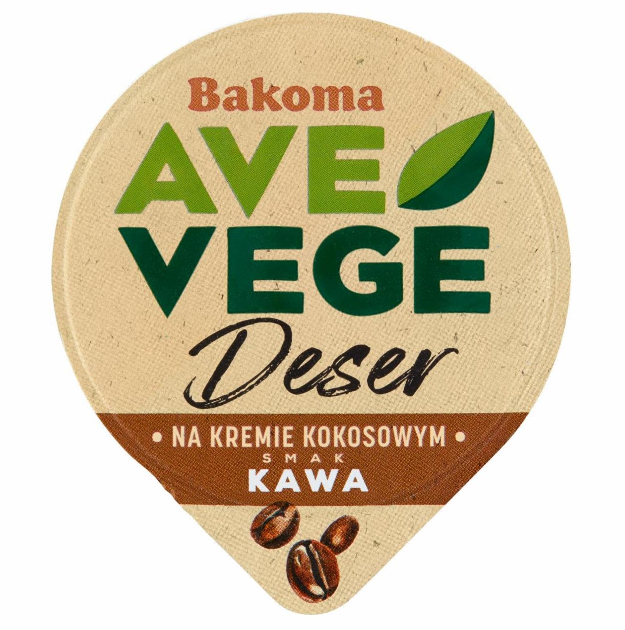 Zdjęcia - Bakoma Ave Vege Deser na kremie kokosowym smak kawa 150 g