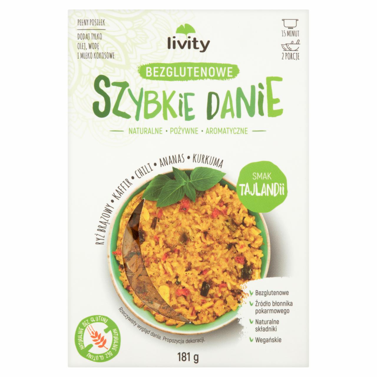 Zdjęcia - Livity Szybkie danie bezglutenowe smak Tajlandii 181 g