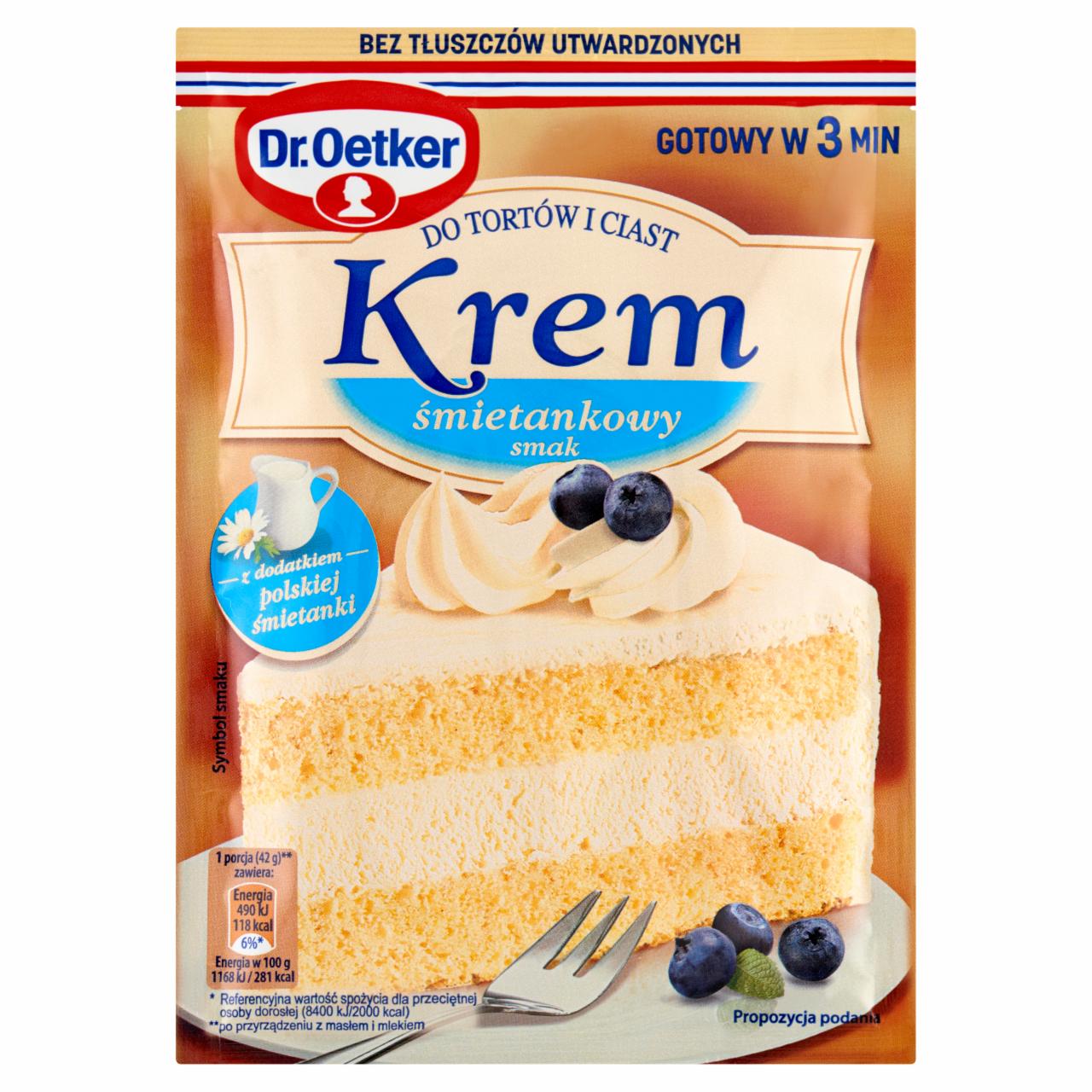 Zdjęcia - Dr. Oetker Krem do tortów i ciast śmietankowy smak 105 g