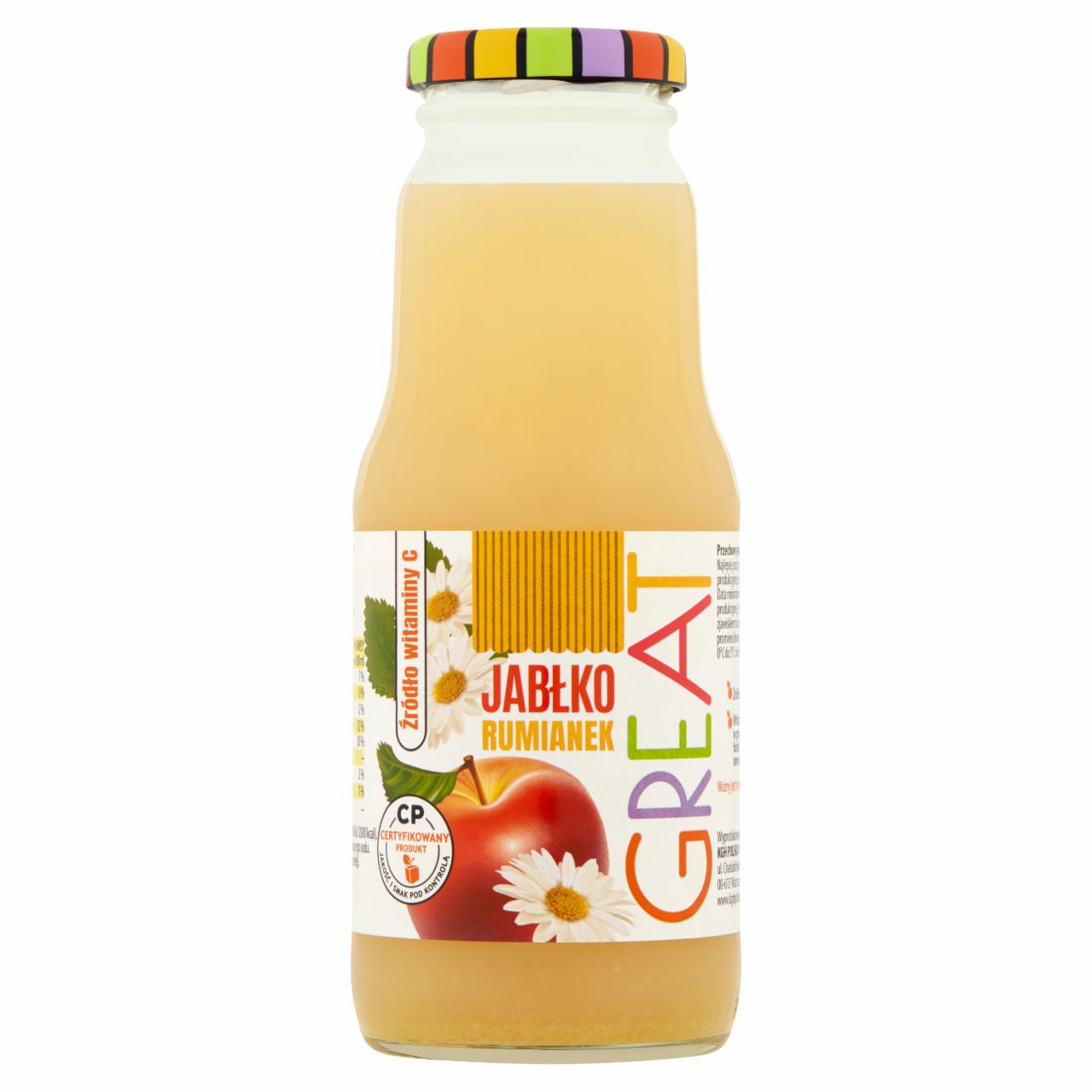 Zdjęcia - Great Napój na bazie soku tłoczonego z ekstraktem jabłko rumianek 300 ml